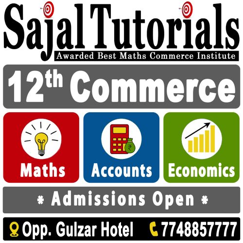 Sajal Tutorials - Commerce Poster for class 12th